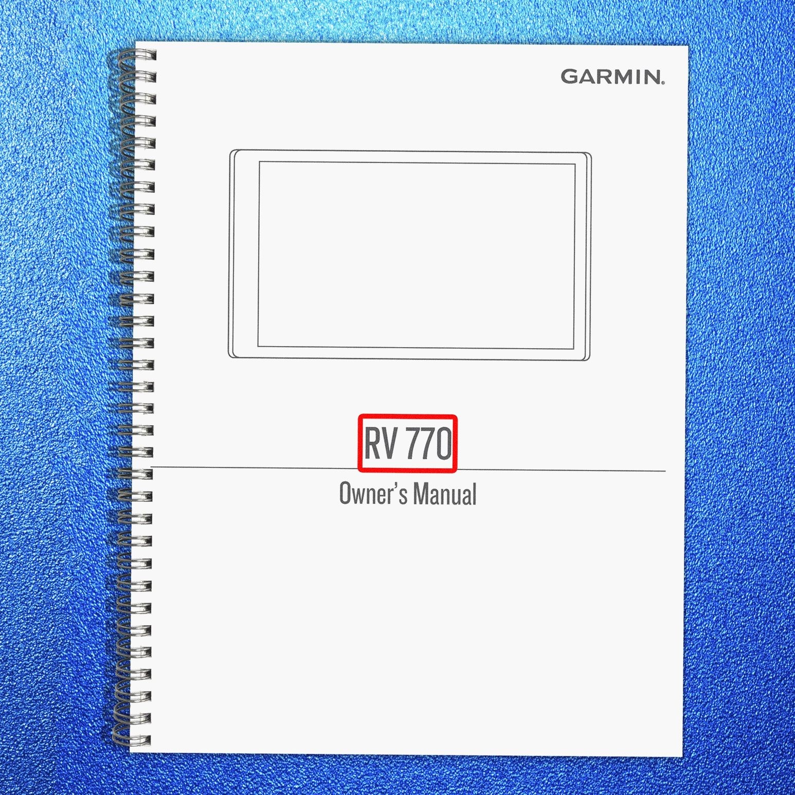 GARMIN RV 770 Owners Manual 2016 — STEEL WIRE CLOSURE — TOUGH COVERS