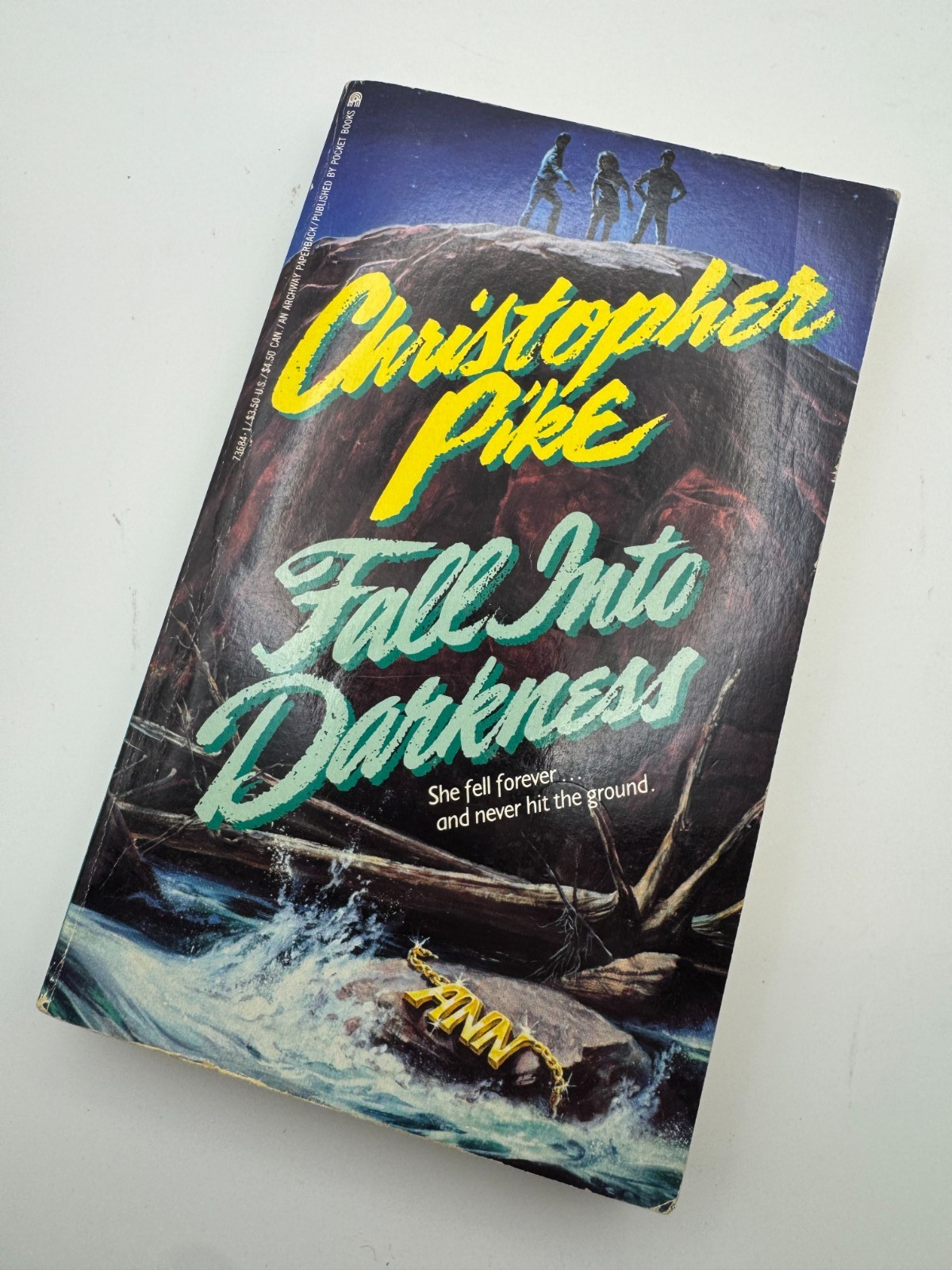 Fall Into Darkness SIGNED BOOK Christopher Pike 1ST ED. 1990 Archway Paperback