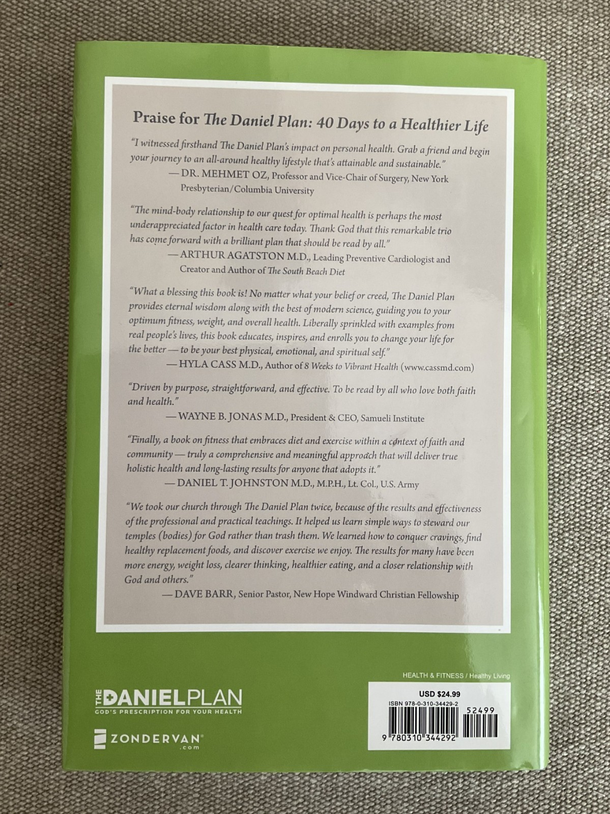 The Daniel Plan: 40 Days to a Healthier Life — Hardcover