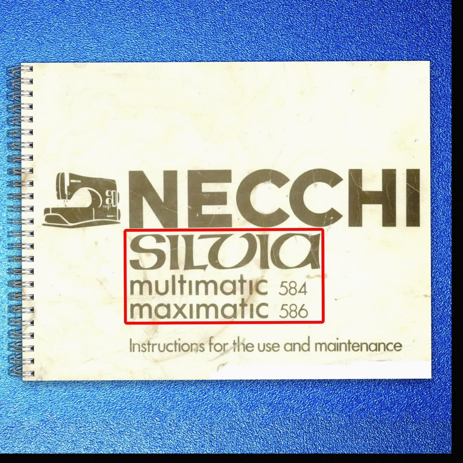 NECCHI Silvia Multimatic 584 Maximatic 586 Instruction Manual — WIRE BINDER