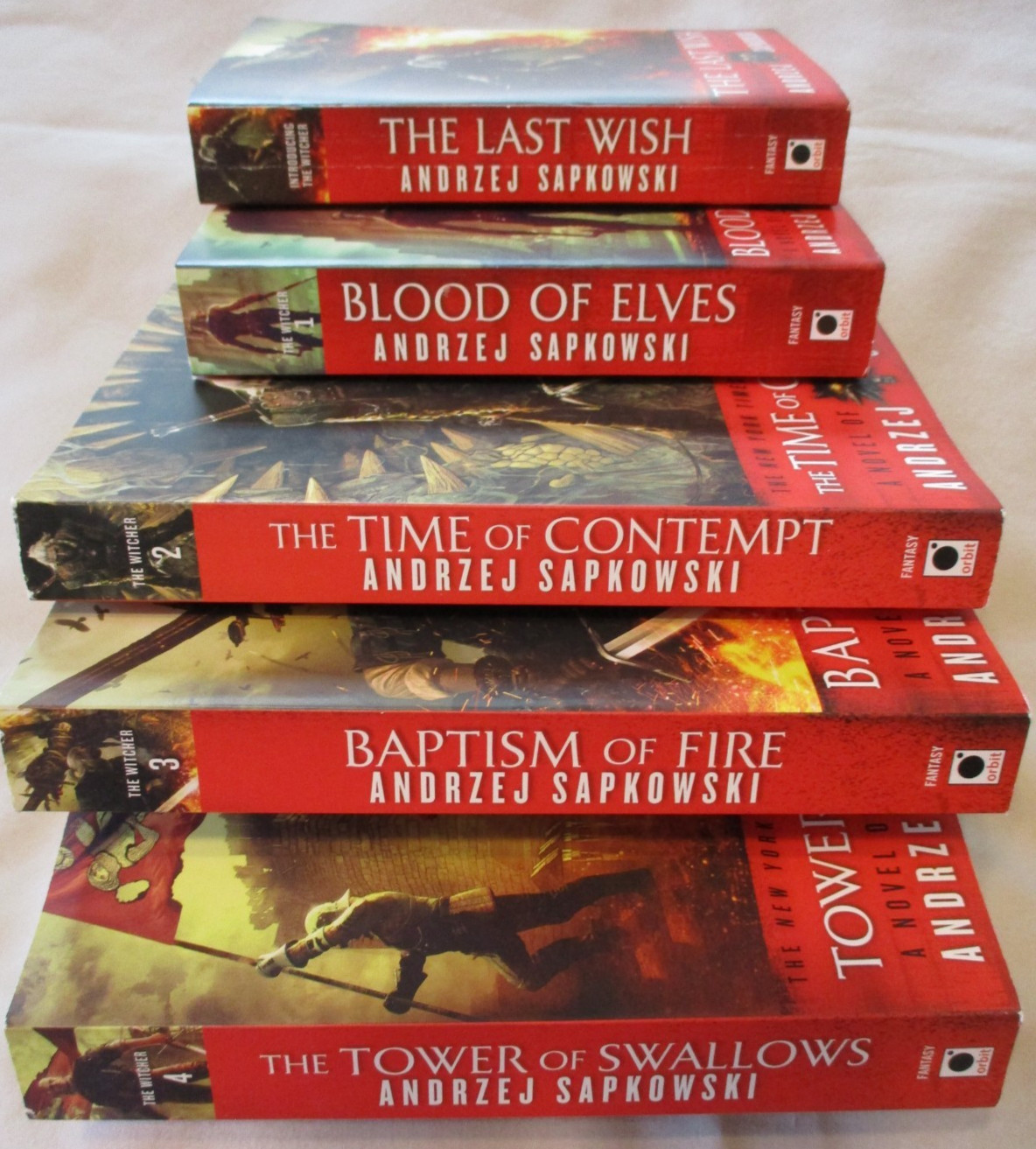 Andrzej Sapkowski THE WITCHER Saga 5 PB Fantasy Lot #1-4+ Prequel MONSTER HUNTER