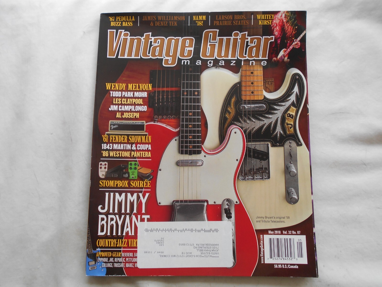 VINTAGE GUITAR MAGAZINE-MAY,2018 JIMMY BRYANT