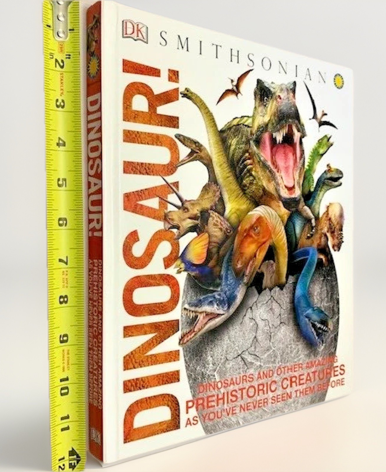 Dinosaurs Book Prehistoric Creatures 1st Ed Table Room Decor Staging Illustrated