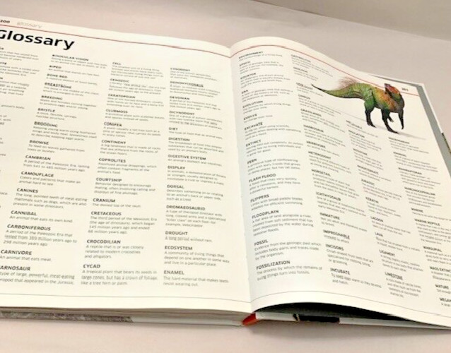 Dinosaurs Book Prehistoric Creatures 1st Ed Table Room Decor Staging Illustrated