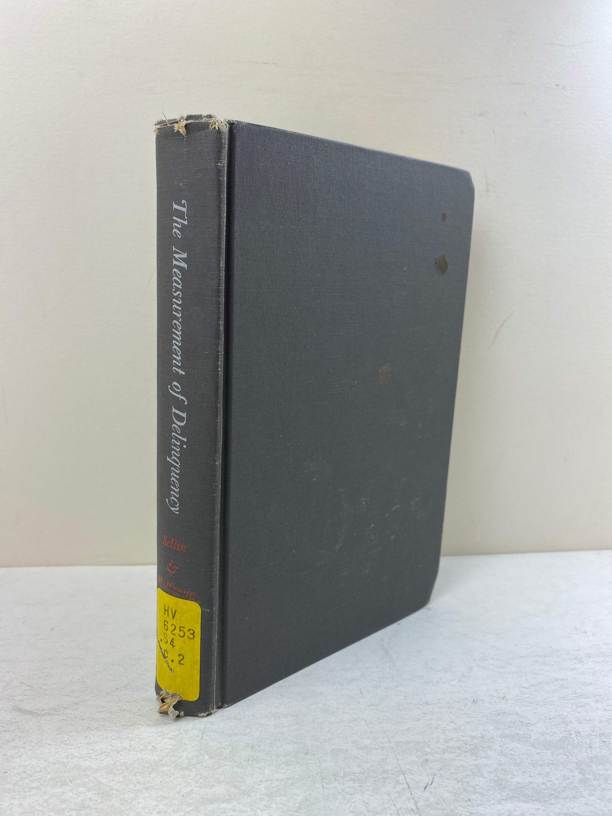 The Measurement of Delinquency by Sellin/Wolfgang Ex-library 1964 HC