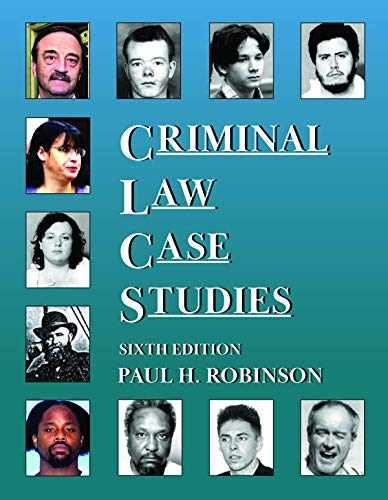 Criminal Law Case Studies — Paperback, by Robinson Paul — Acceptable w