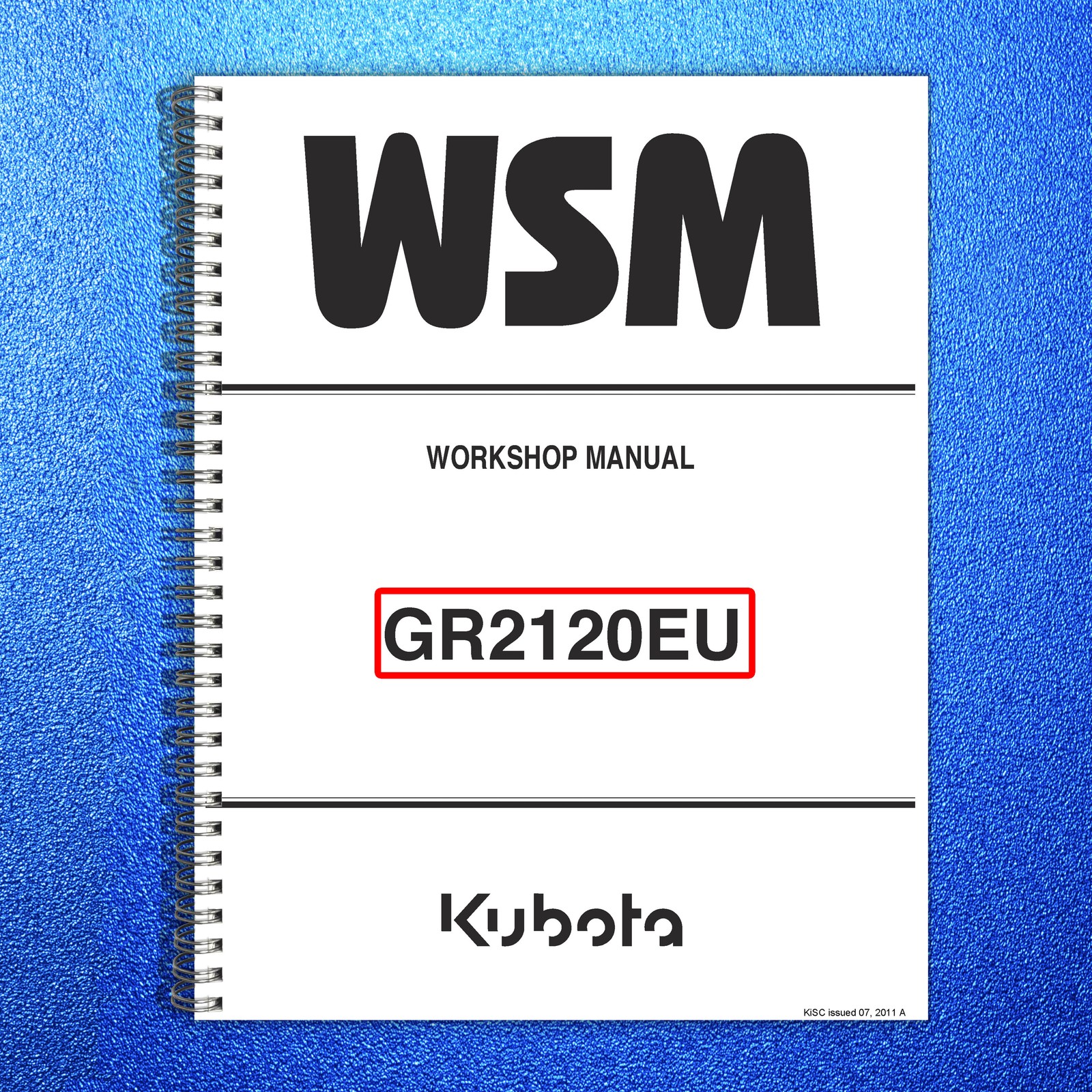 KUBOTA GR2120EU Riding Mower Workshop Manual 2011 — BOUND — COVERS — XL FOLDOUTS