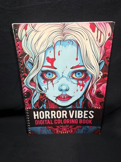 Horror Vibes Adult Coloring Book, 20 Pages