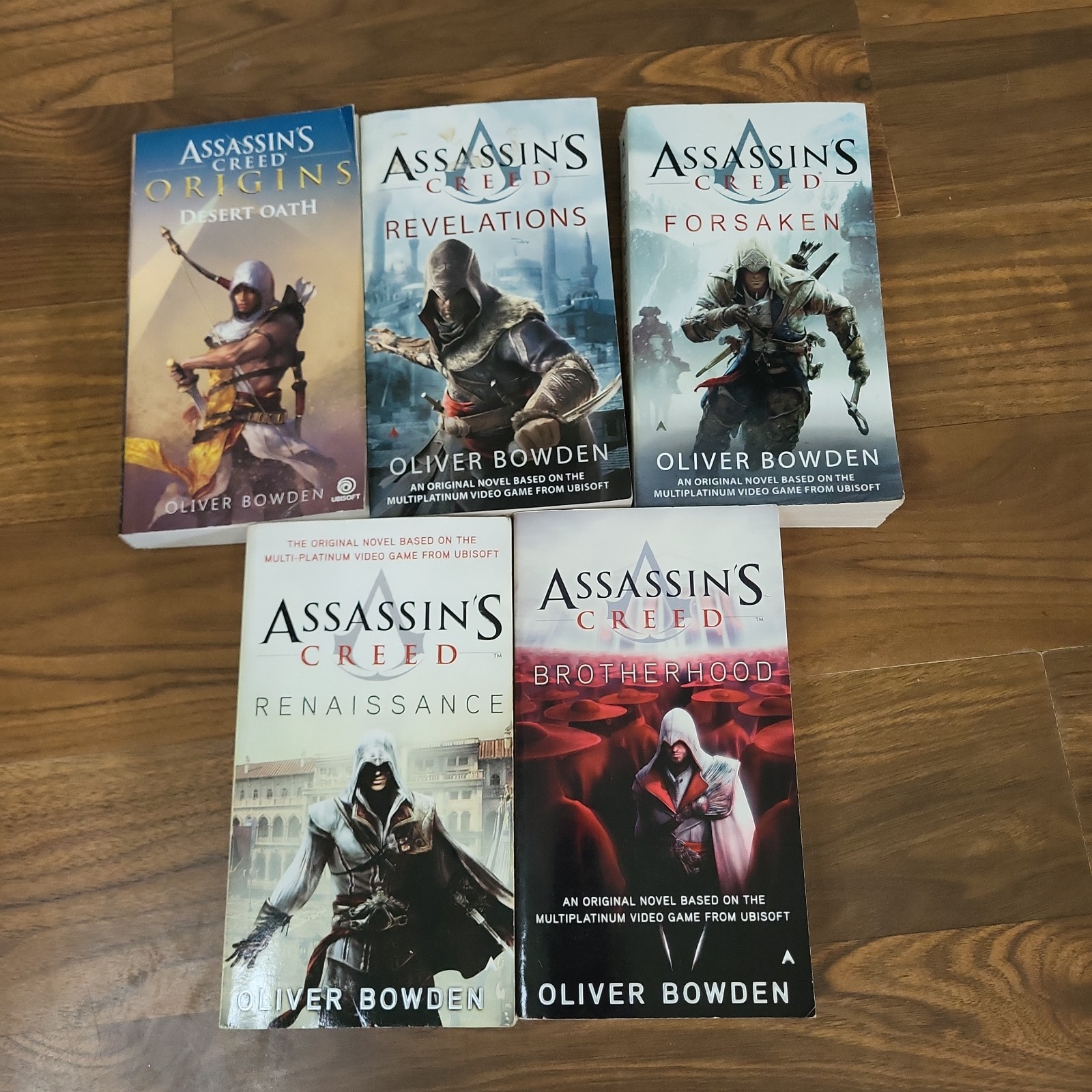 Assassin’s Creed 5-Book Lot Oliver Bowden Ace PB Video Game Fantasy Adventure