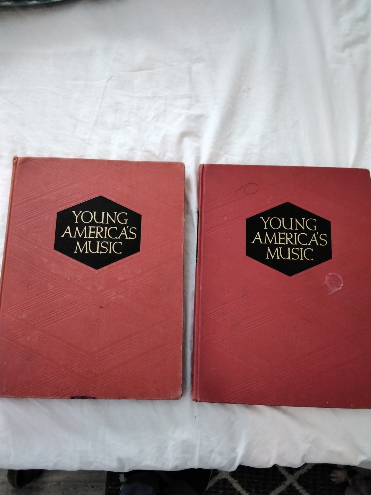 young america’s music book set, by albert e. wier, 1939, 1950 Hardcover