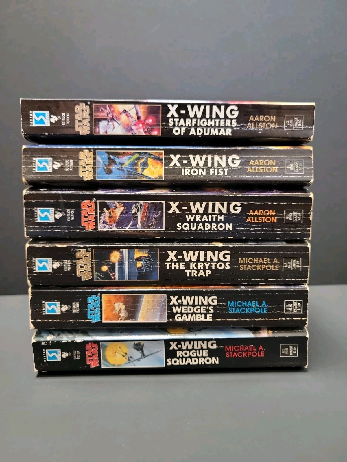 Star Wars X-Wing Series Books 1 2 3 5 6 9 by Michael Stackpole and Aaron Allston