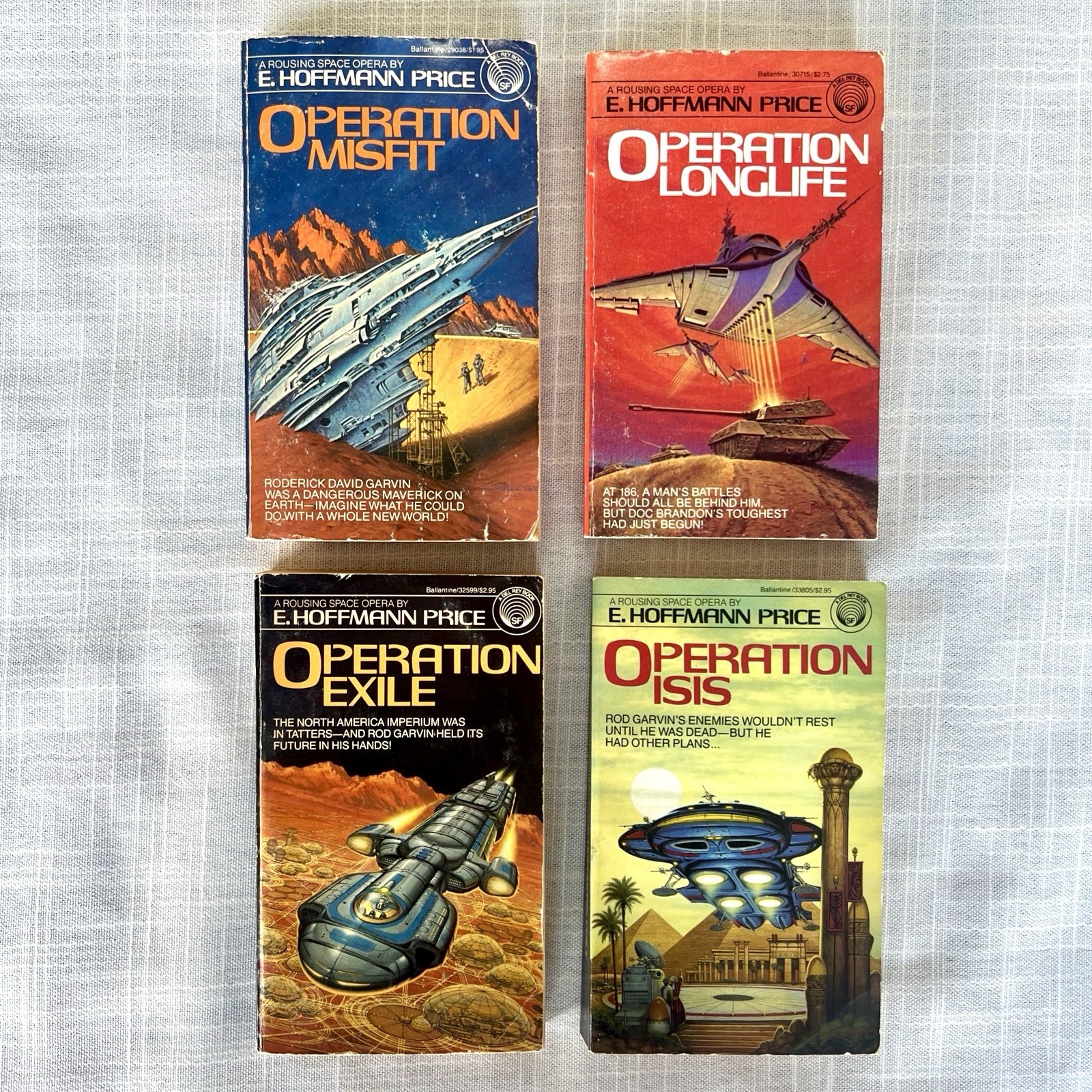 E. Hoffman Price First Ed Del Ray Operation Isis, Exile, Longlife, Misfit Series