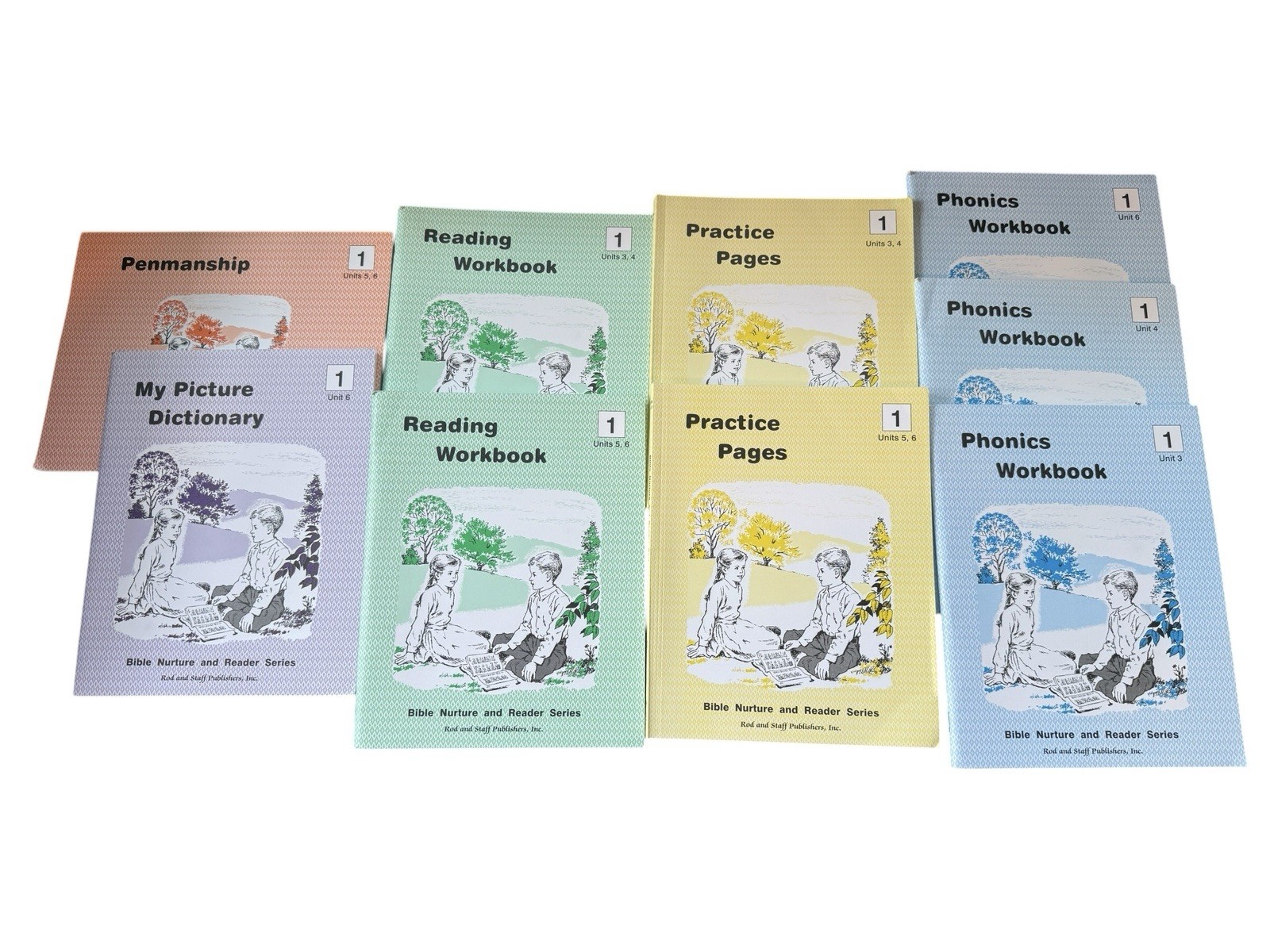 Rod and Staff Grade 1 Bible Nurture and Reader Series Homeschool Lot 9 Books