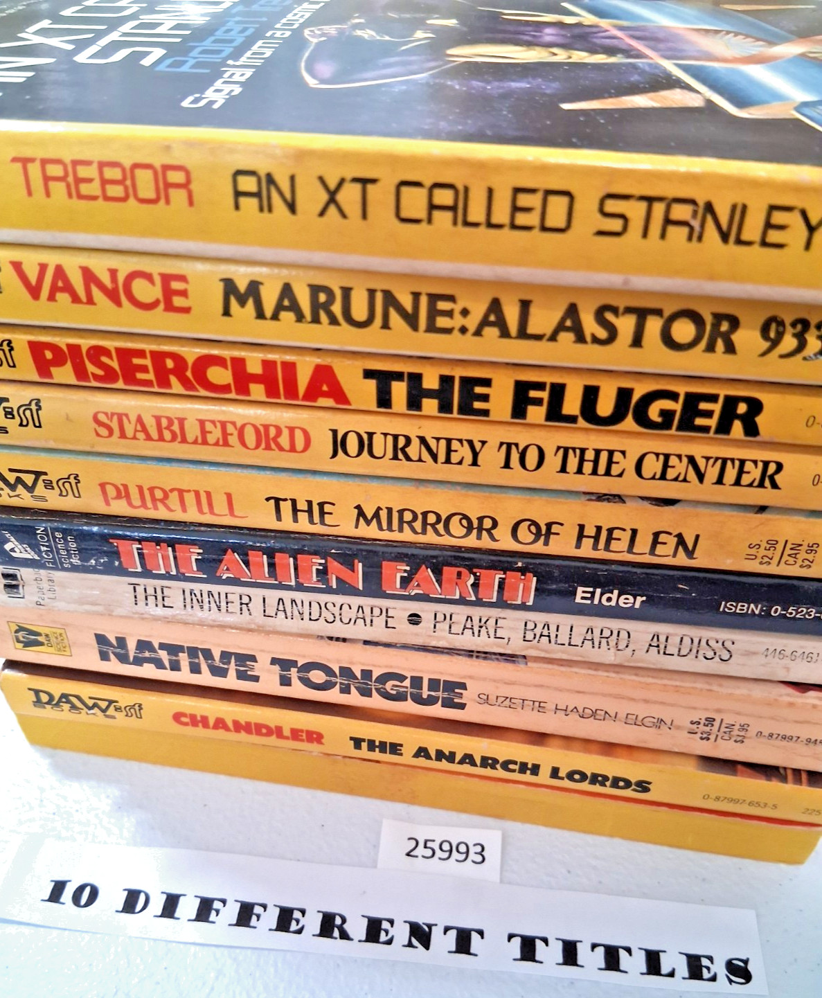 Vintage Lot of 10 Science Fiction/Fantasy Books 1980s & up 25993 bc25