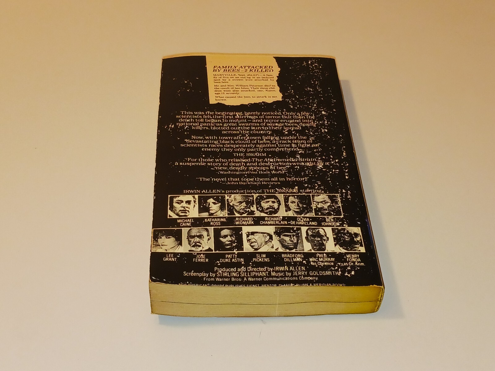 The Swarm by Arthur Herzog Movie Tie-In Paperback 1975 Vintage Rare