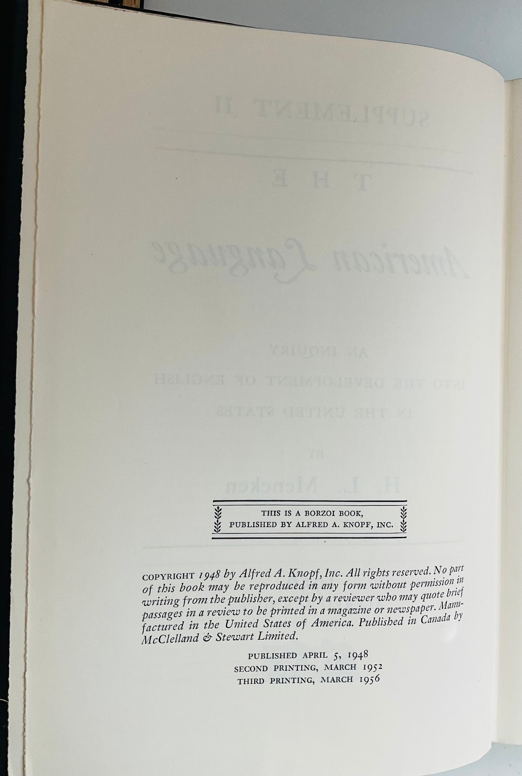 The American Language by H.L. Mencken Complete 3Vol. Set 1943 Vintage