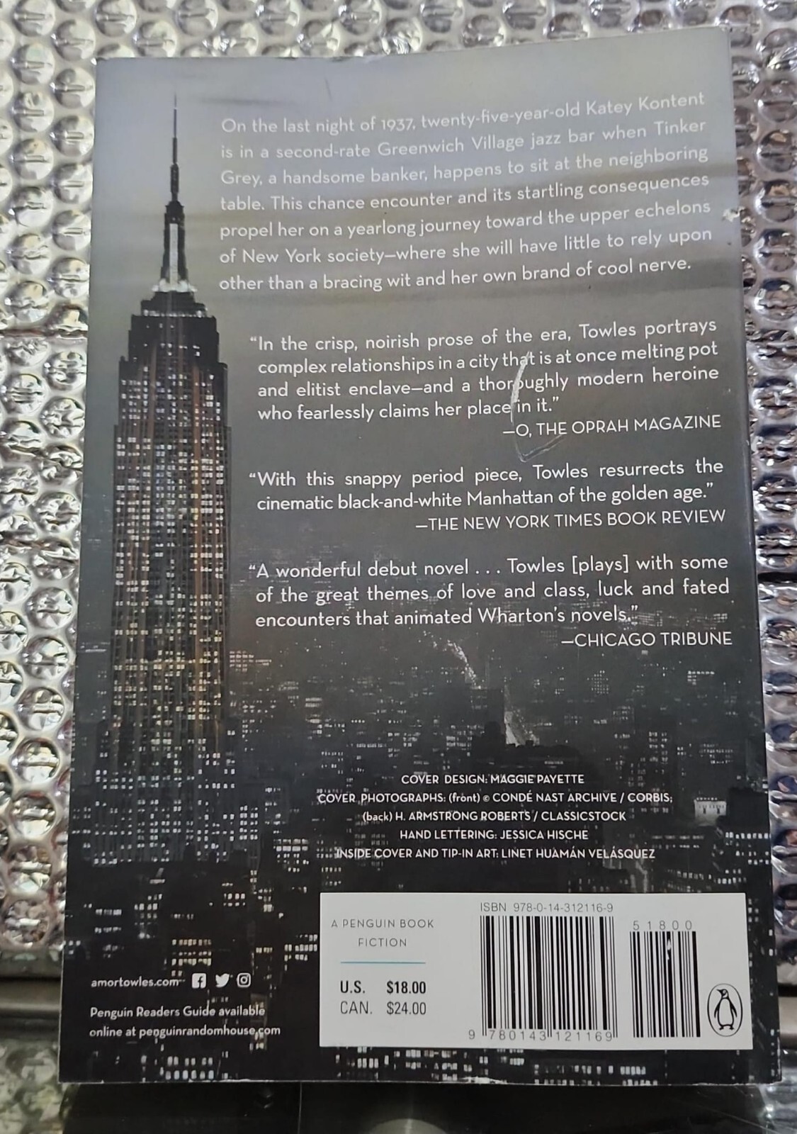 RULES OF CIVILITY A NOVEL PAPERBACK