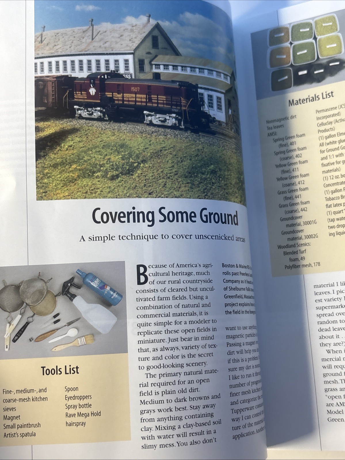 Kalmbach Model Railroader Books- Basic Scenery for Model Railroaders 2002 Sassi