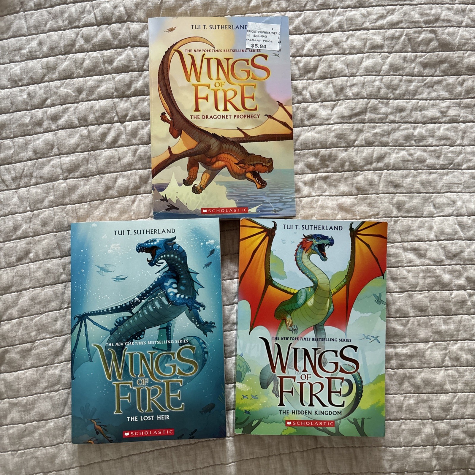 Lot of 3 Wings of Fire Books Tui T. Sutherland Mixed HC/PB Books 1-3
