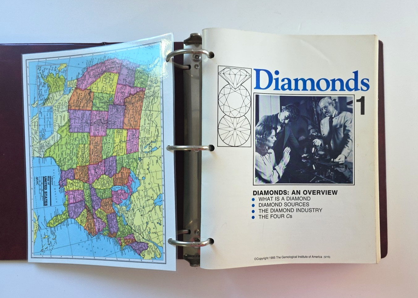 GIA Diamonds Course Material 16 Booklets 1-16 In Red Binder 1995