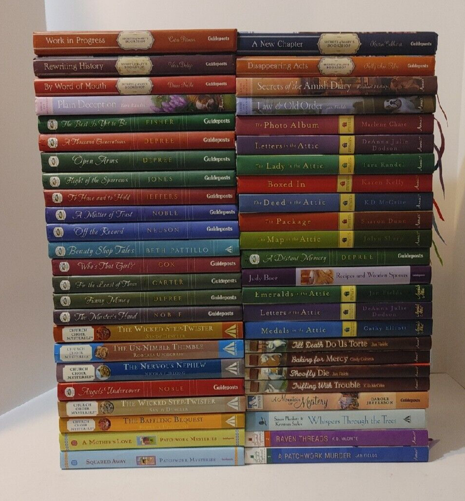 Lot of 6 Random Mix Guideposts Christian Mysteries ANNIE’S ATTIC Amish PATCHWORK