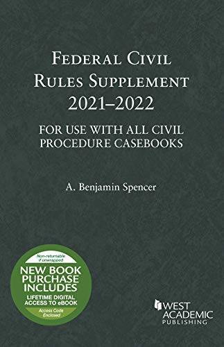 Federal Civil Rules Supplement, 2021-2022, For Use with All Civil Procedu — GOOD