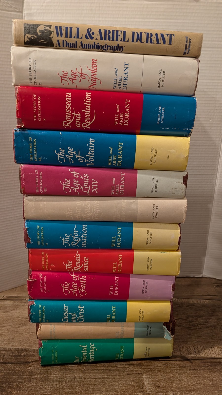 The Story of Civilization Complete 11 Volume Set Will and Ariel Durant Hardcover