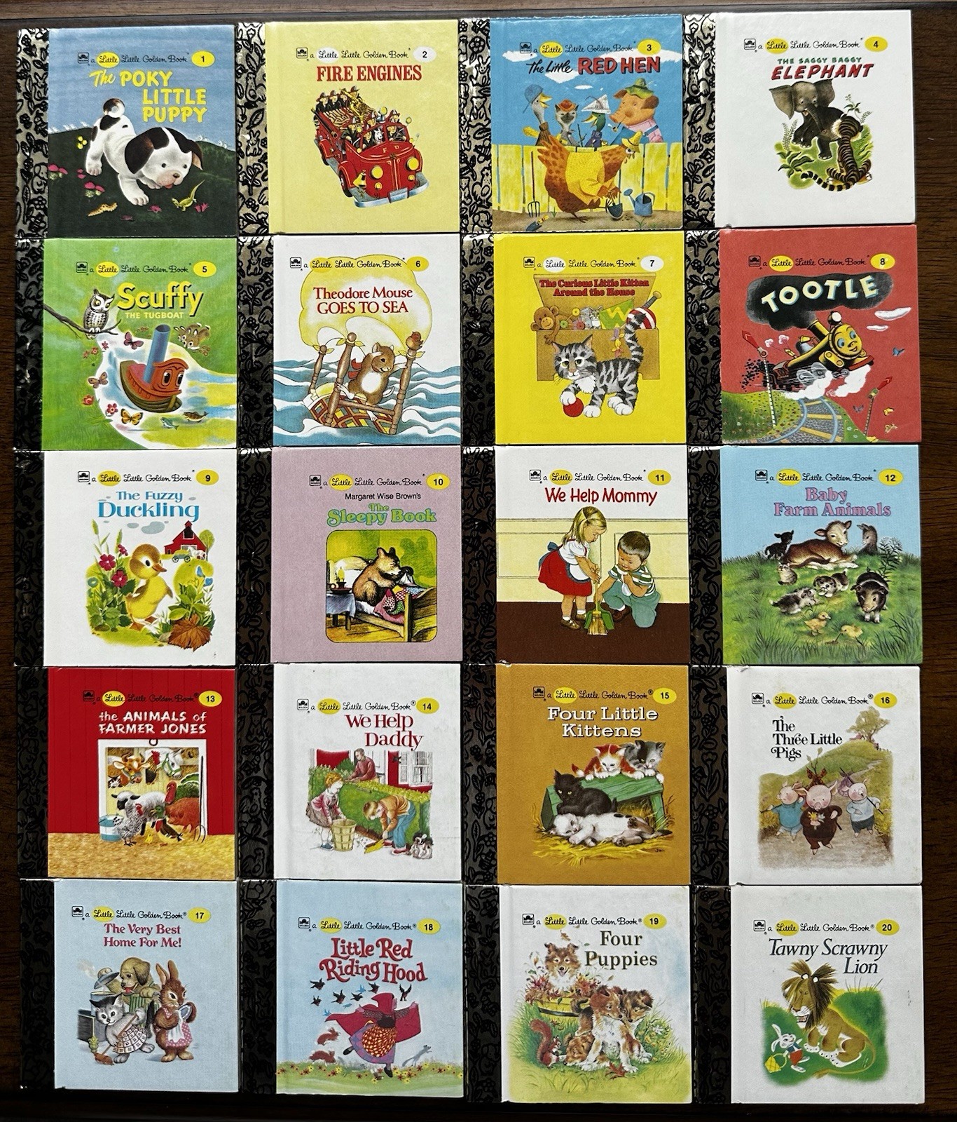 20 Little Little Golden Books 2.5” Miniature Mini #1-20 Puppy Kitten Lion mint