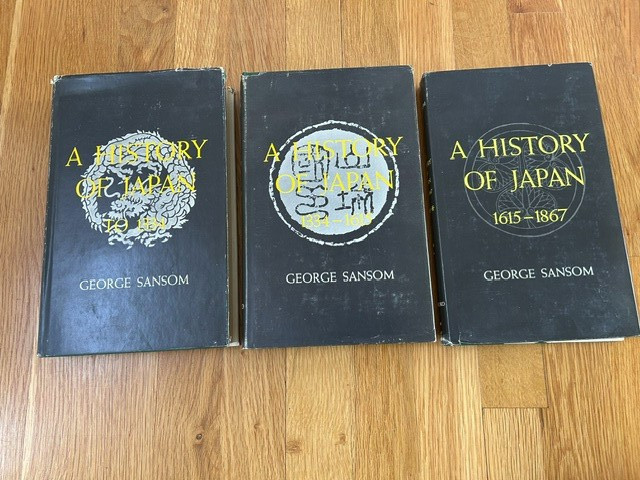 A History of Japan by George Sansom 1960’s 3 Volume Book Set — HARDCOVER — GOOD