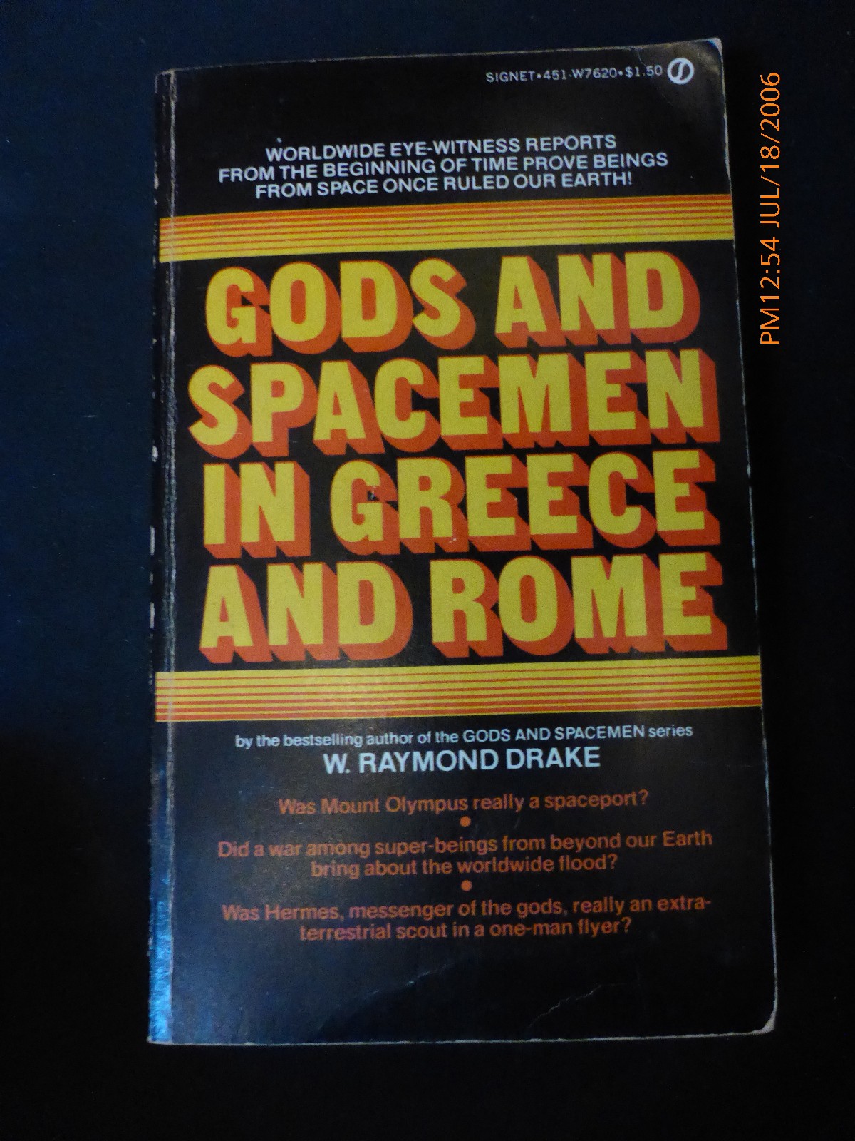 Gods And Spacemen In Greece And Rome W. Raymond Drake 1977 Paperback