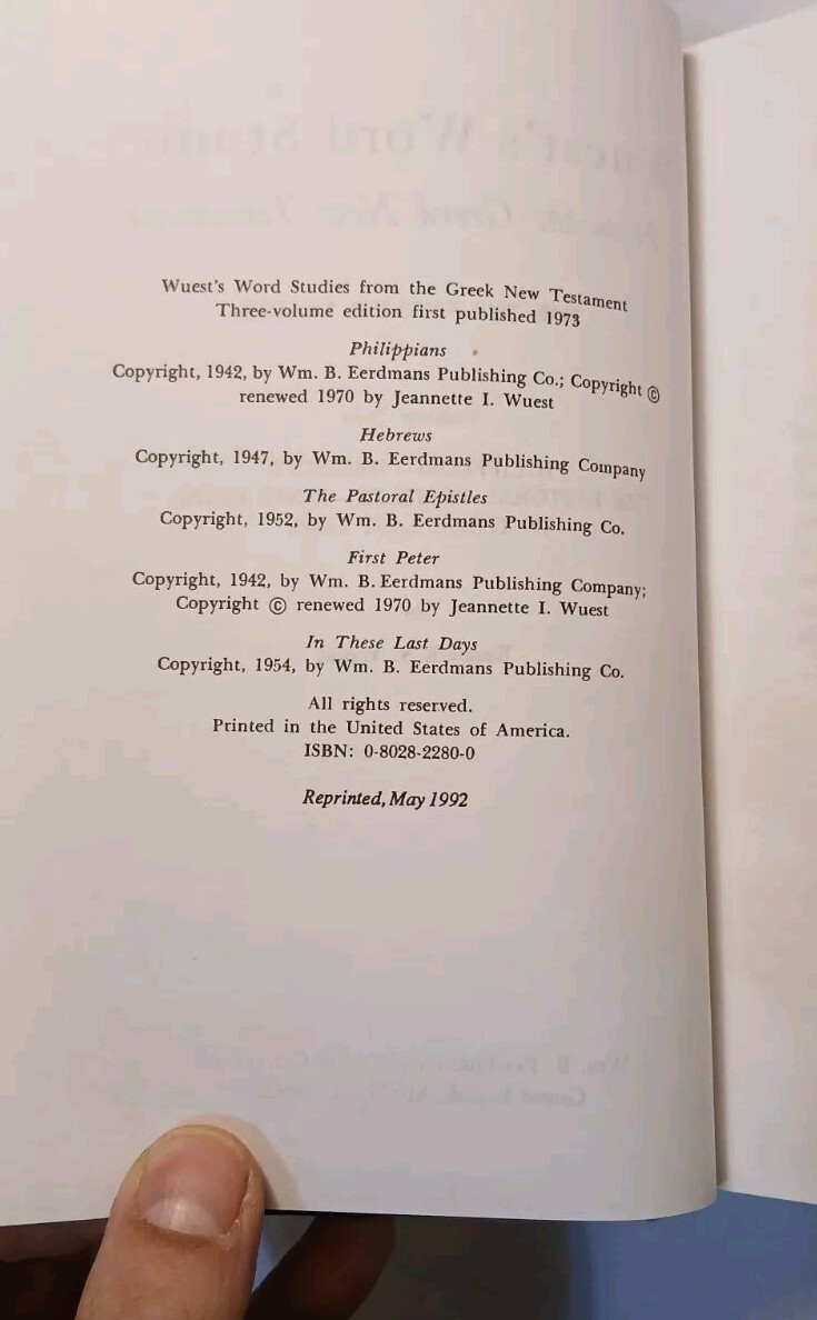 Wuest’s Word Studies in the Greek New Testament Volume 2 II
