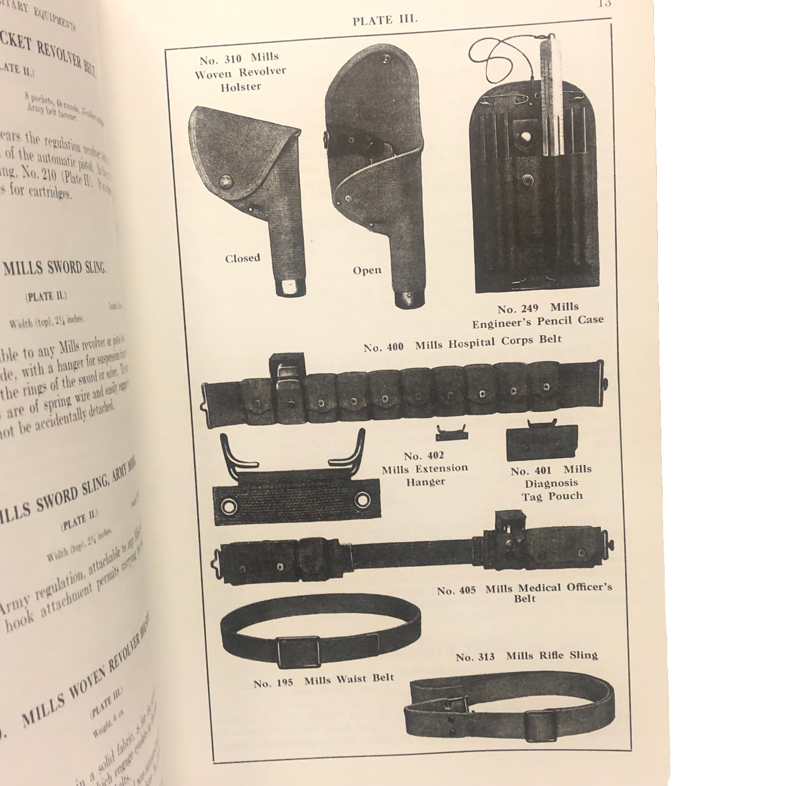 Catalog of Vintage Mills Woven Military Equipments — Mills Belt Company Catalog
