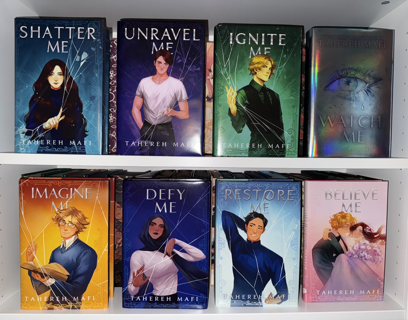 Full FairyLoot Shatter Me 8 book set Hand Signed by Tahereh Mafi HC