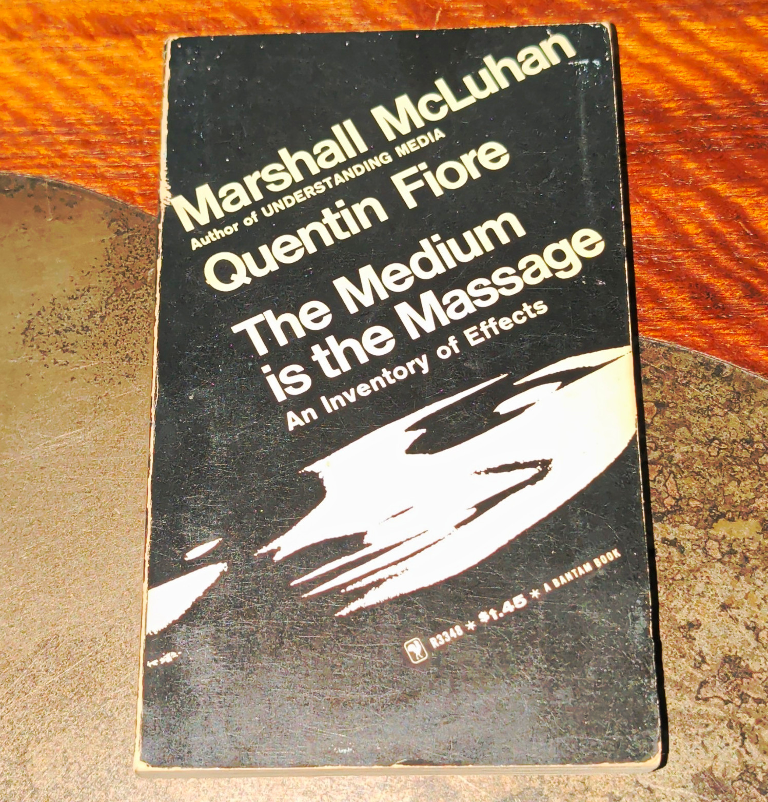 Bantam Book The Medium is the Massage McLuhan Fiore PB 1967 1st Illus Inscr