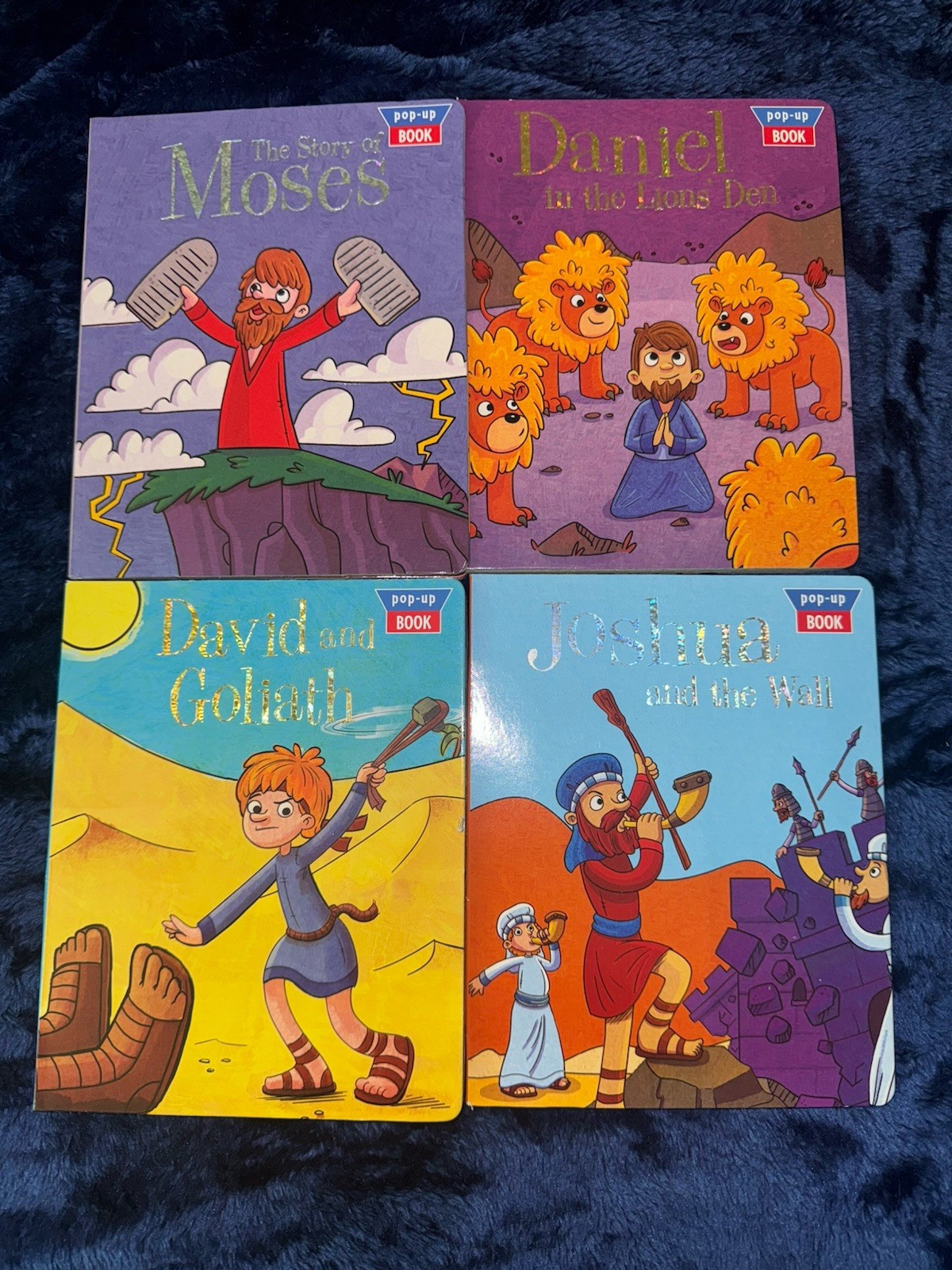 Set of 4 Children’s Pop Up Bible Stories — Board Books Fun Stories for Children