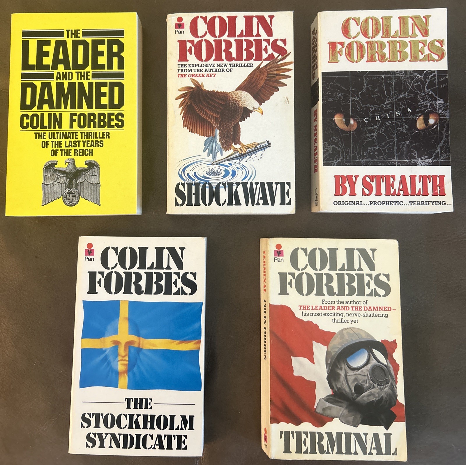 Colin Forbes 5 Book Lot Terminal Shockwave By Stealth Leader And The Damned