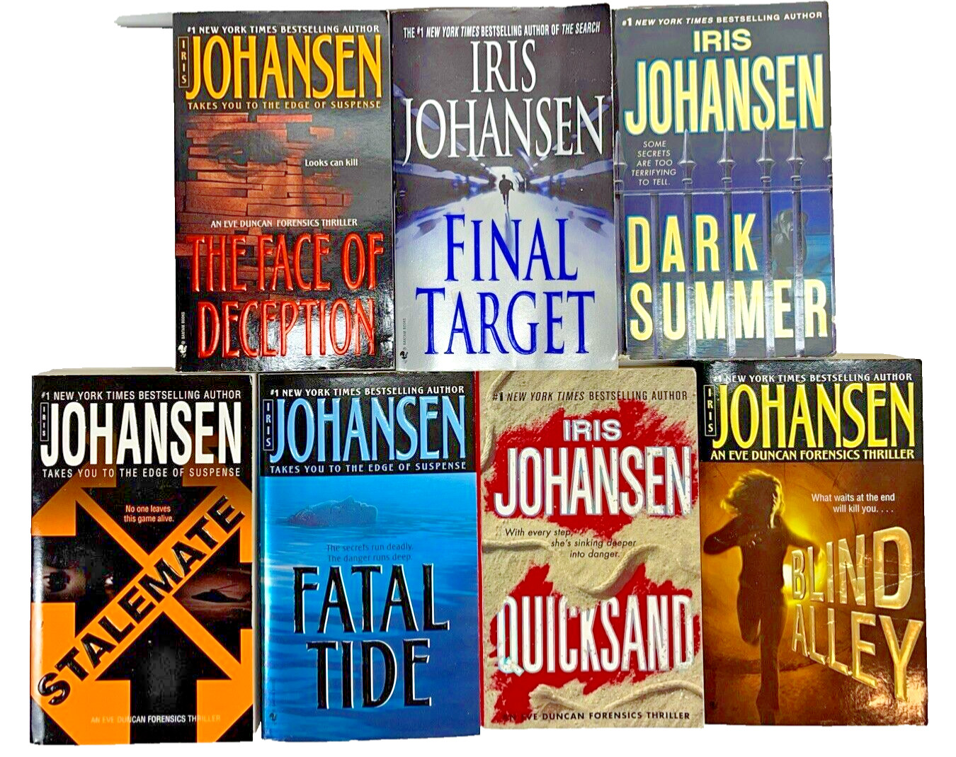 Iris Johansen 7-Book Lot Stalemate, Fatal Tide, Quicksand, Dark Summer & More