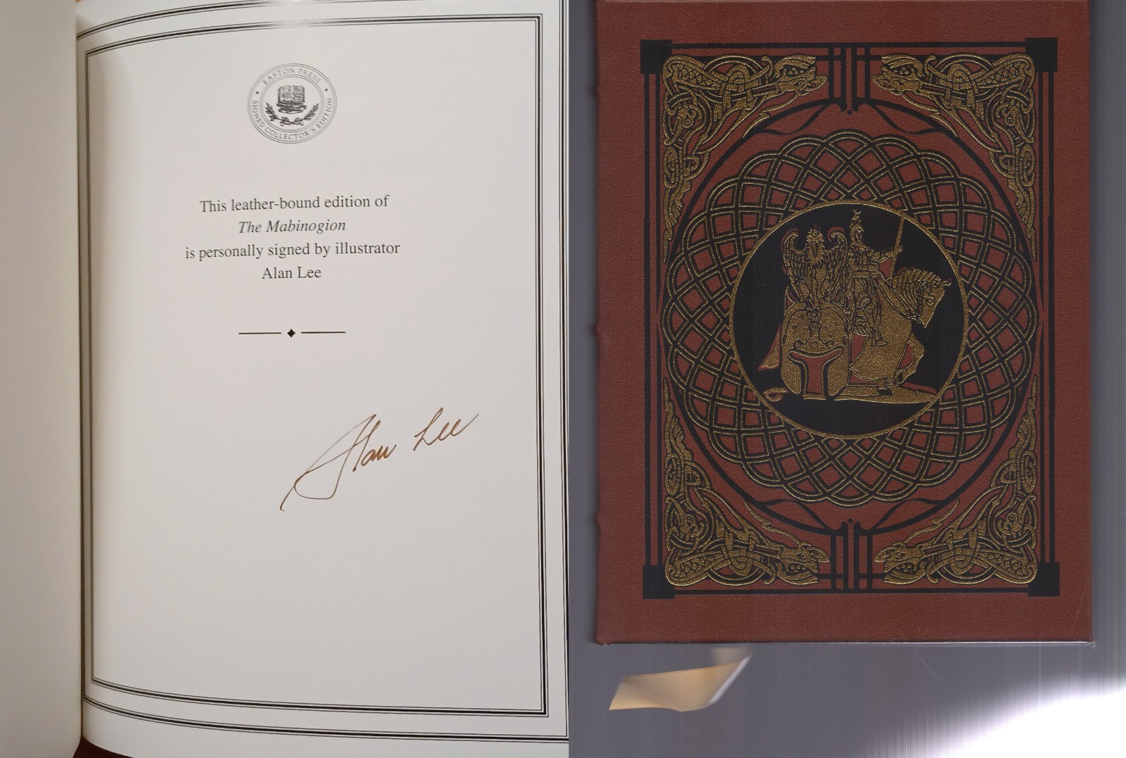 Easton Press / The Mabinogion / SIGNED by Ilustrator Alan Lee / w. COA / Leather