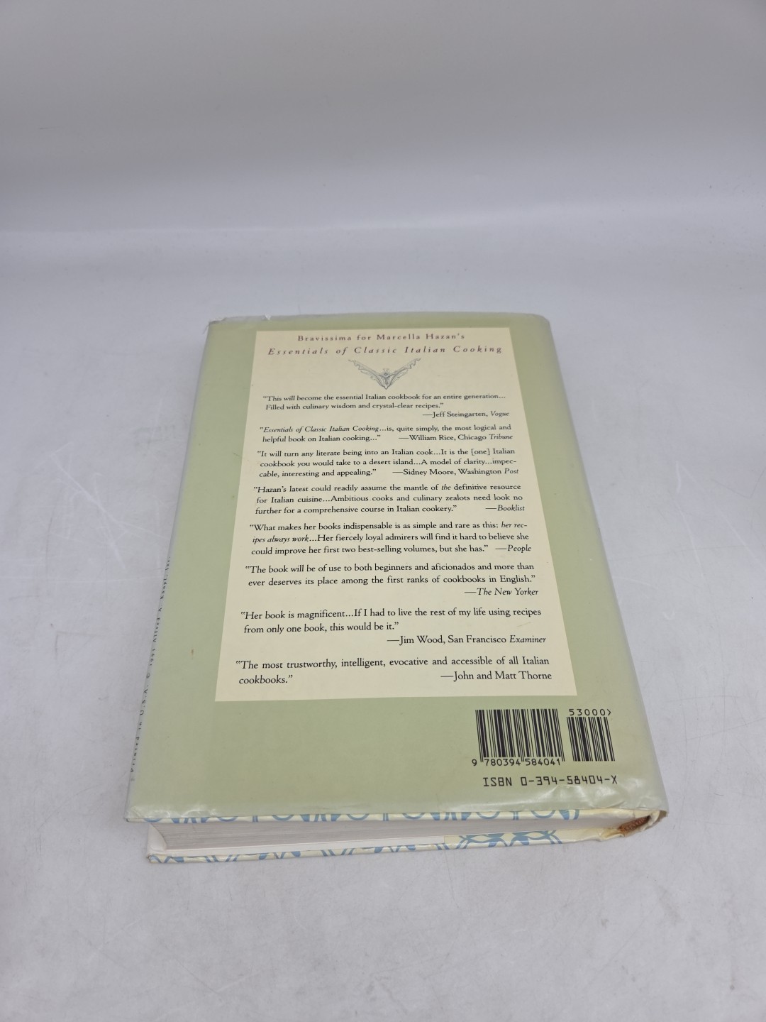 Marcella Hazan Essentials of Classic Italian Cooking (2000, LATER PRINT, HCDJ)