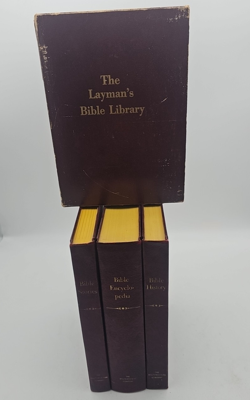 Vintage The Layman’s Bible Library 3 Volume Set Cover Sleeve Incl. Nice