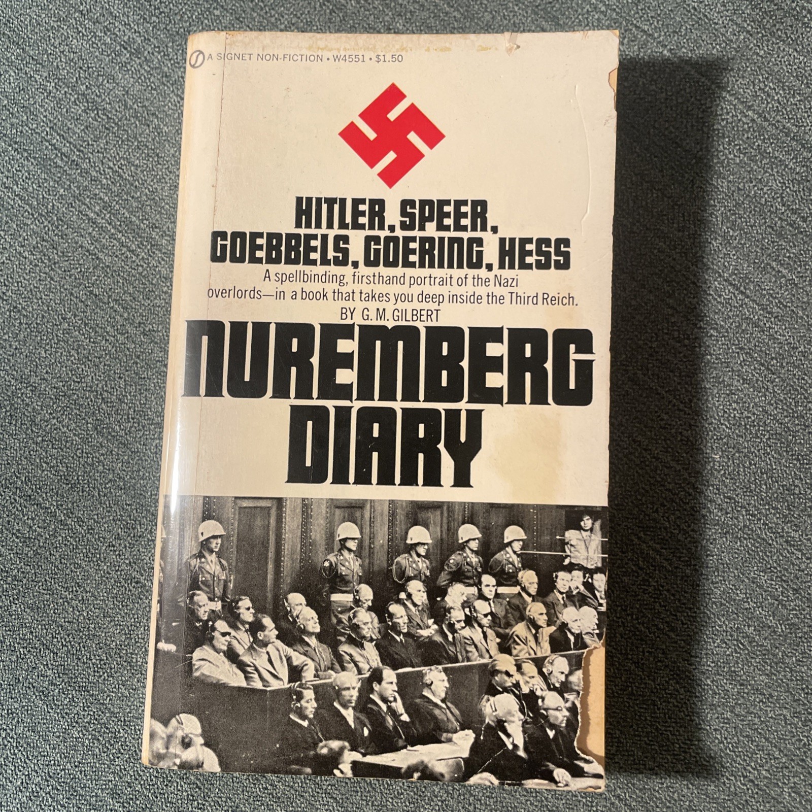 Nuremberg Diary G.M. Gilbert 1961 First Printing Nazi Trials Psychology PB
