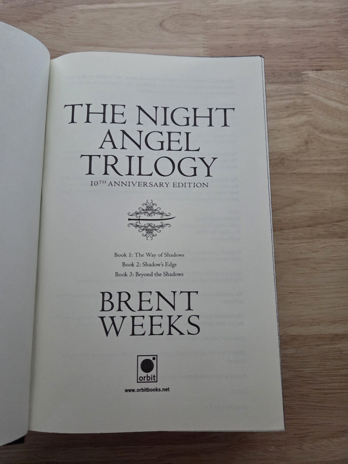 Night Angel Trilogy 10th Anniversary Edition by Brent Weeks 2018 1st Ed, Hc/Dj