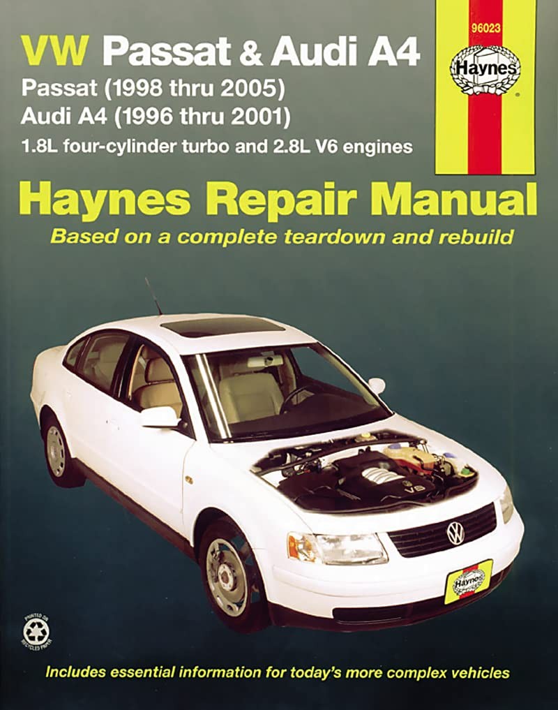 Haynes VW Passat (1998 thru 2005) & Audi A4 (1996 thru 2001) 1.8L 4-Cylinder…