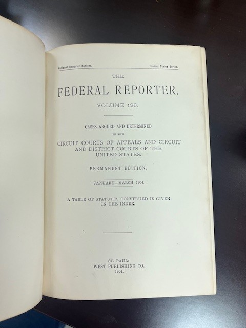 Lot of 5 Federal Reporter Antique Law Books 1900s Vols 124 125 126 127 128