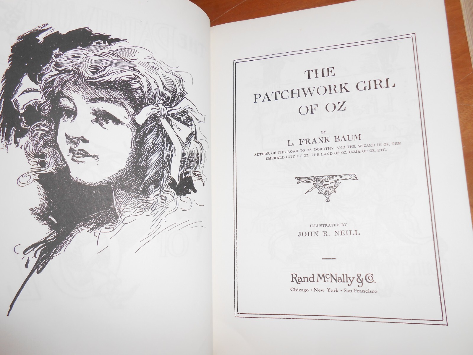 3 L. Frank Baum Oz (Road to~Patchwork Girl~Scarecrow) Rand McNally — TPB GC