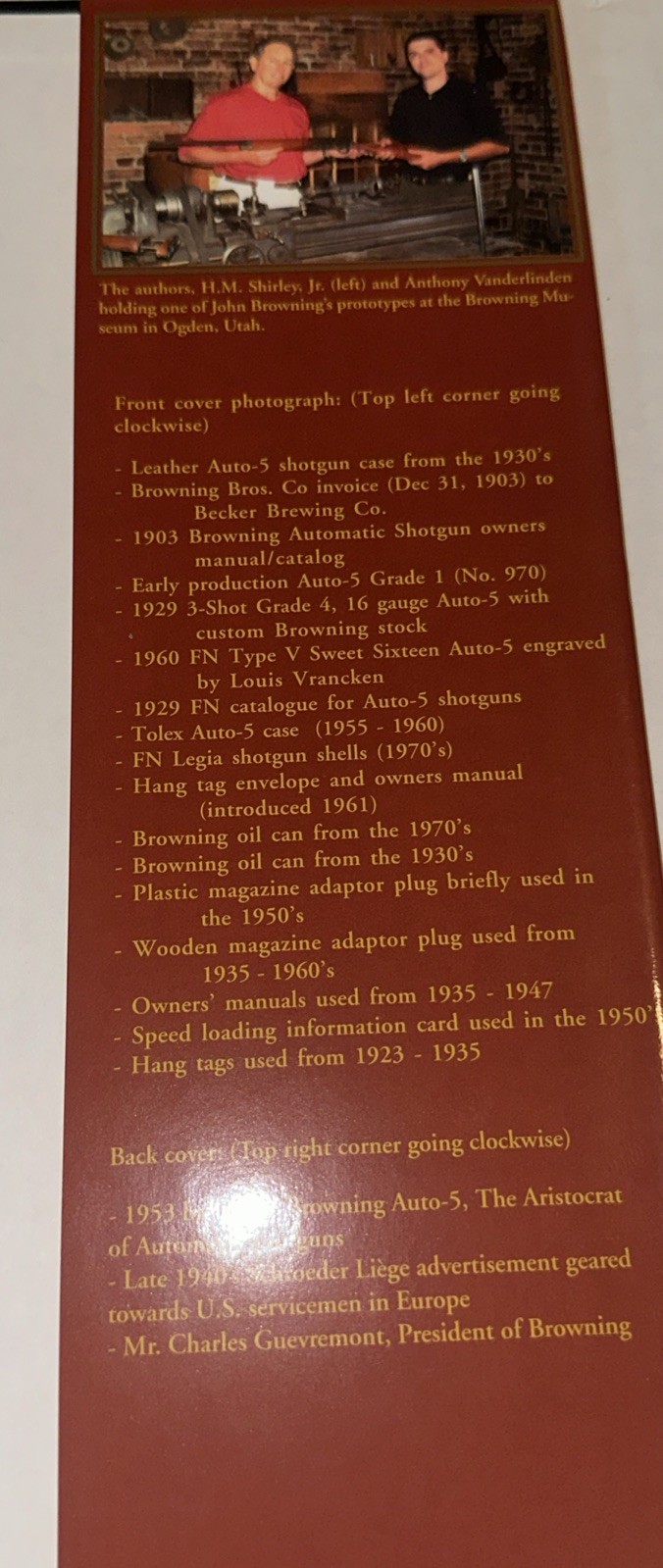 Browning Auto-5 Shotguns The Belgian FN Production First Edition SIGNED by Both
