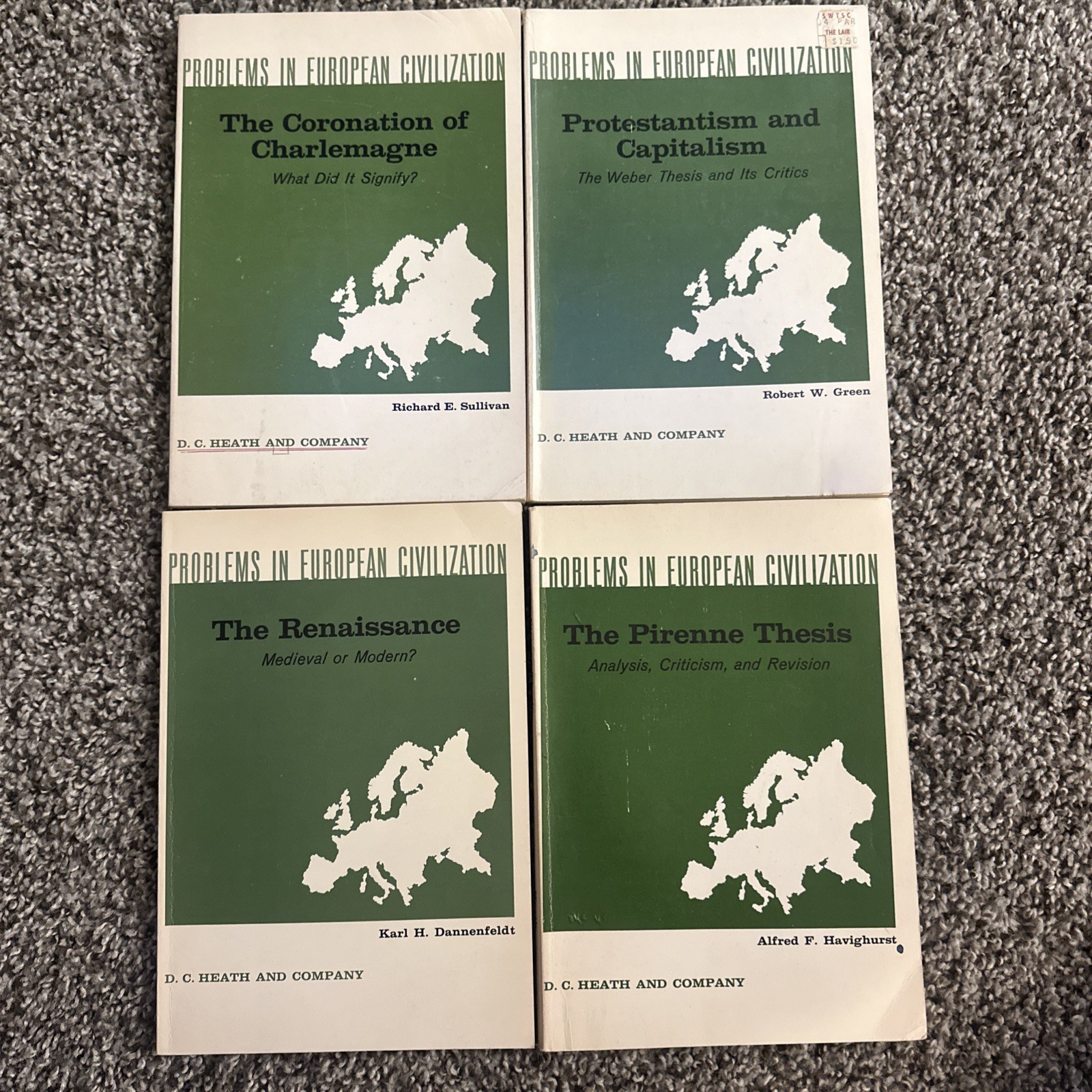 Lot Of 4 Problems in European Civilization 1950s Charlemagne/ Ourense/ Renaissan