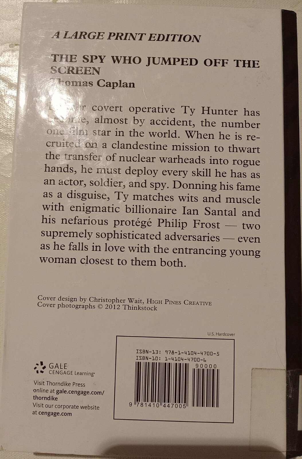The Spy Who Jumped off the Screen -Thomas Caplan LARGE PRINT Intro by B. Clinton