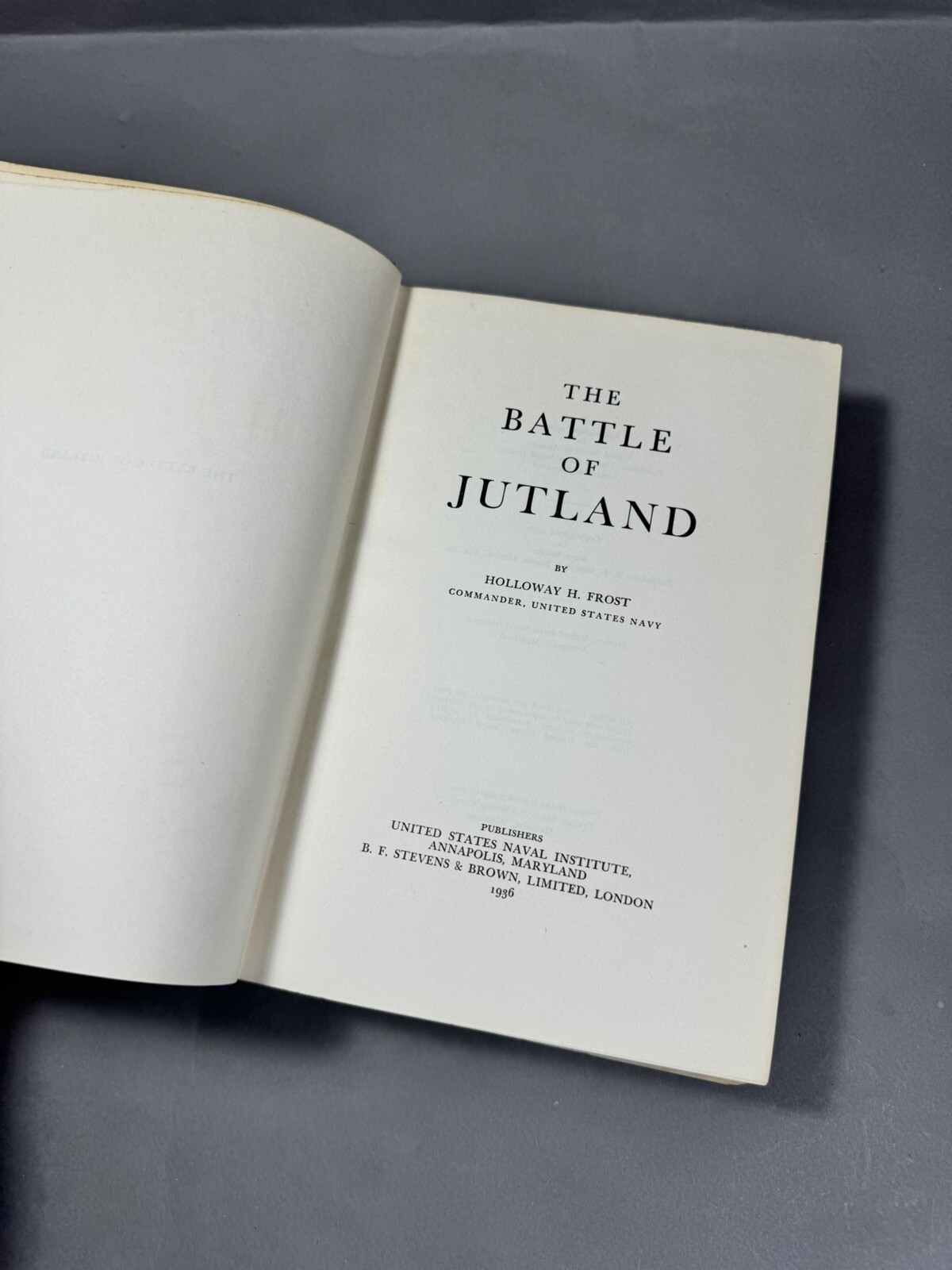 The Battle of Jutland Holloway H Frost World War I History 1936 Navy Book