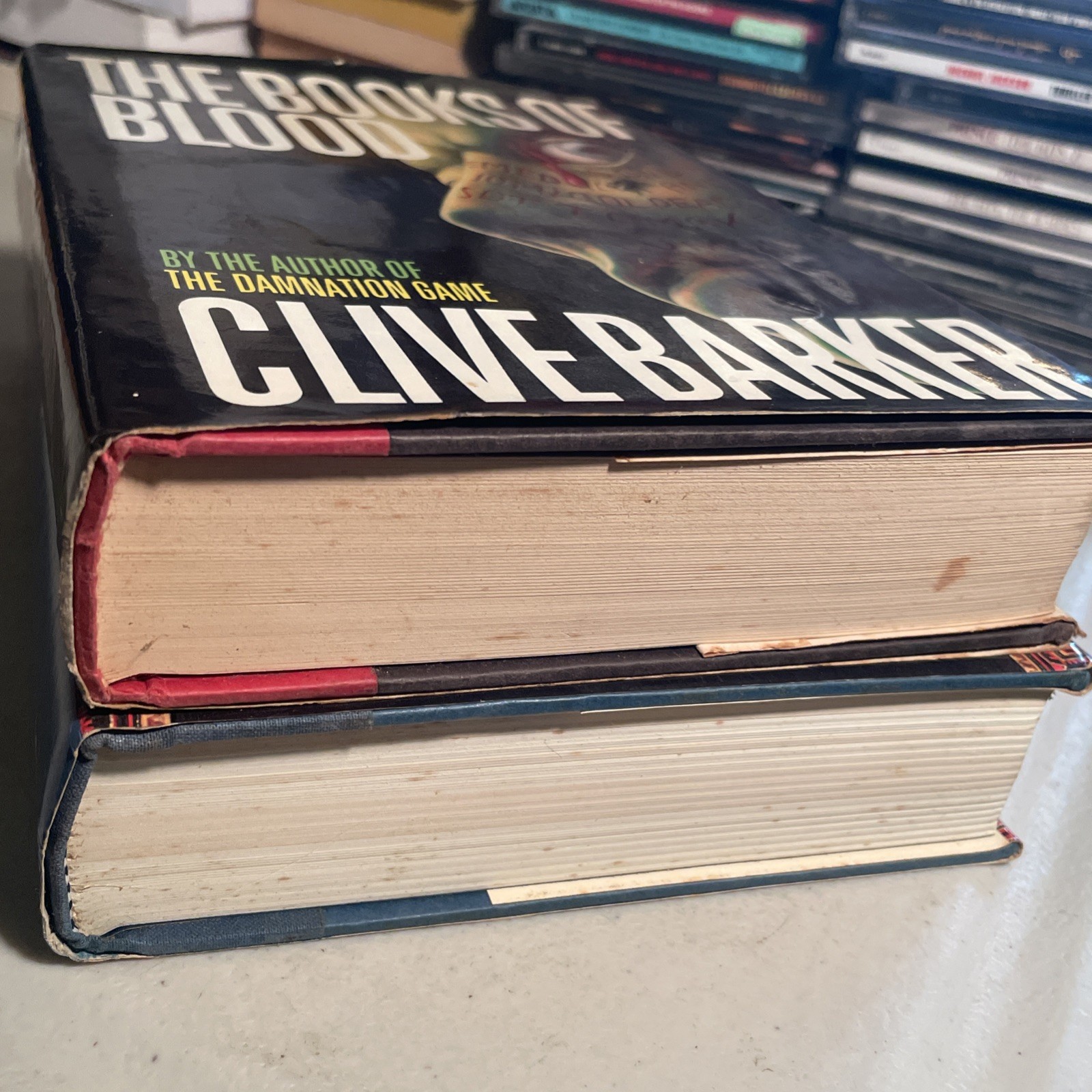 2 SIGNED Books of Blood 1988 & Weaveworld Clive Barker Hardcover 1st USA Ed HCDJ